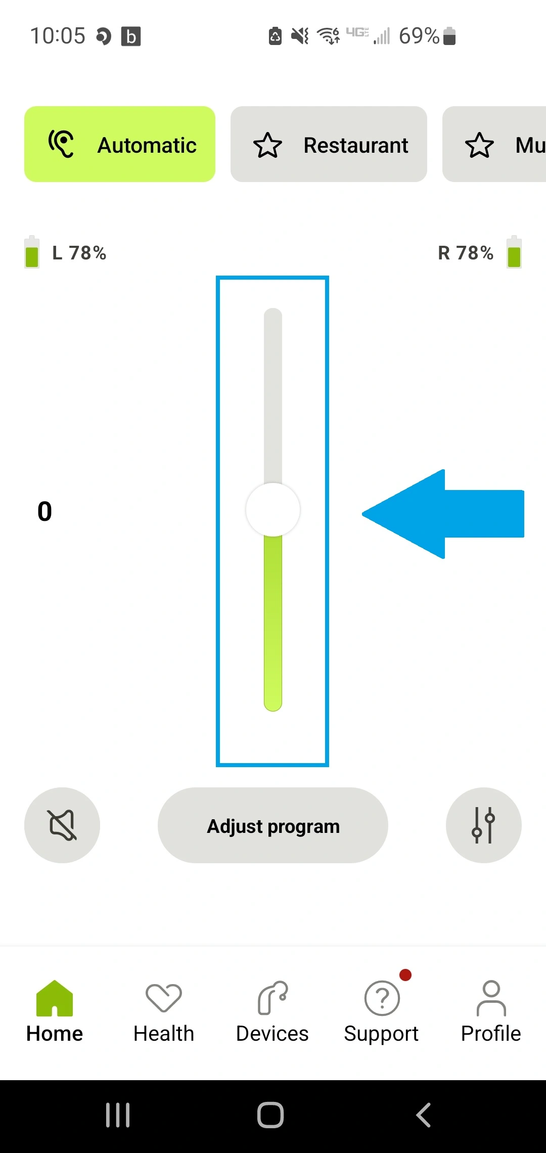 My Phonak App Volume Control for Hearing Aids